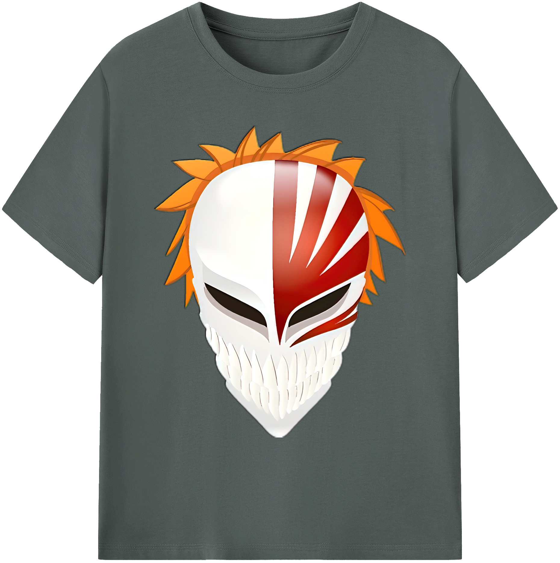 （画像用） ブリーチ 黒崎一護（くろさき いちご）BLEACH Kurosaki Ichigo 綿100％ メンズ半袖Tシャツ｜肌触りやわらか＆通気性